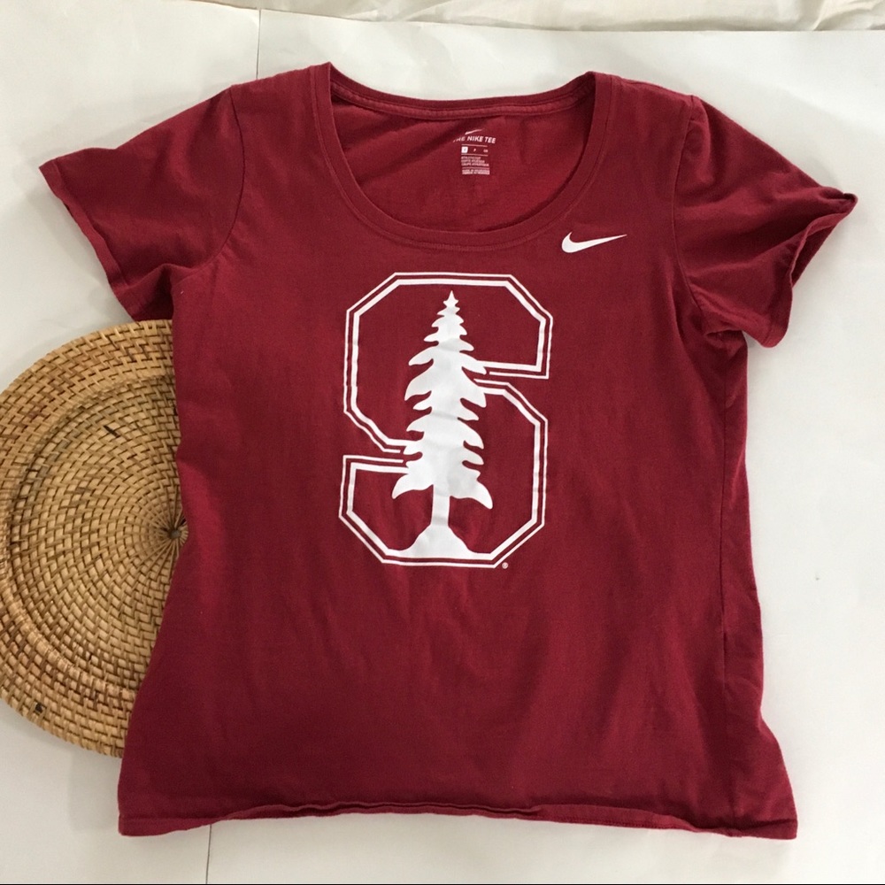 COPY - Stanford University red swoop neck tshirt